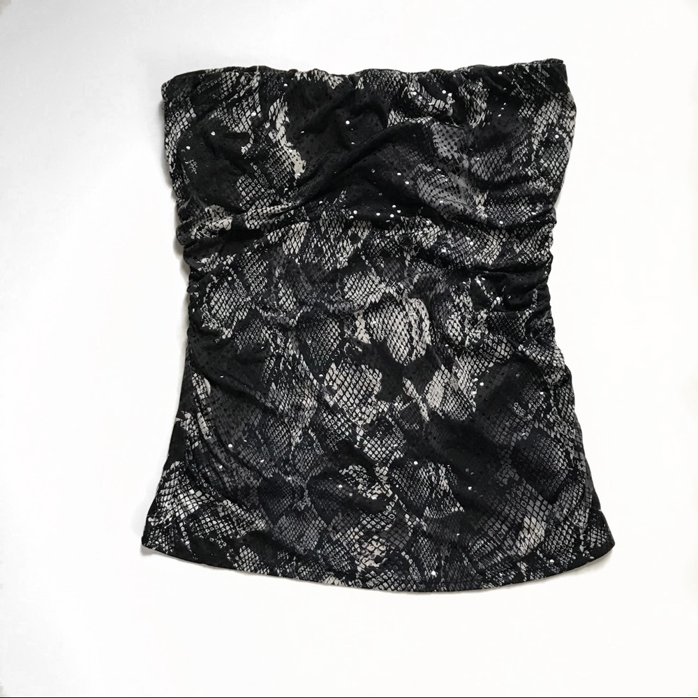 Express snakeskin tube top